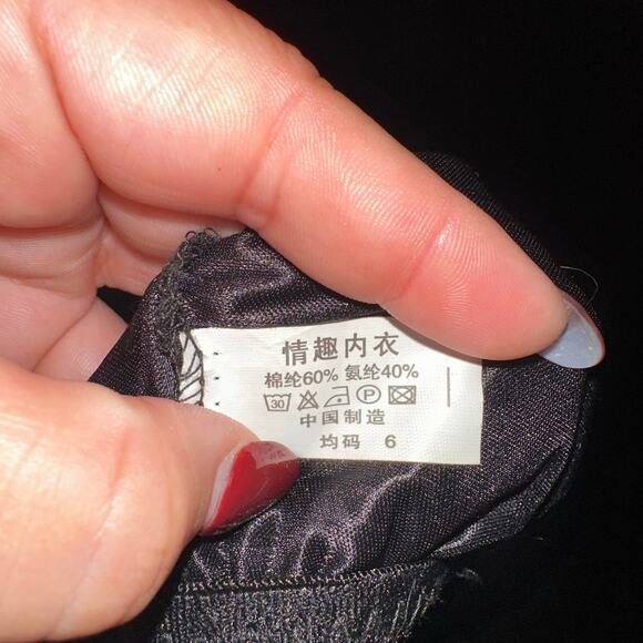 Vintage black ruffle halter lingerie dress - Picture 4 of 5